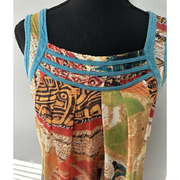 Aventures des Toiles Sleeveless Multicolor Dress Lined A-line size 36/UK8/US4 - Picture 2 of 6
